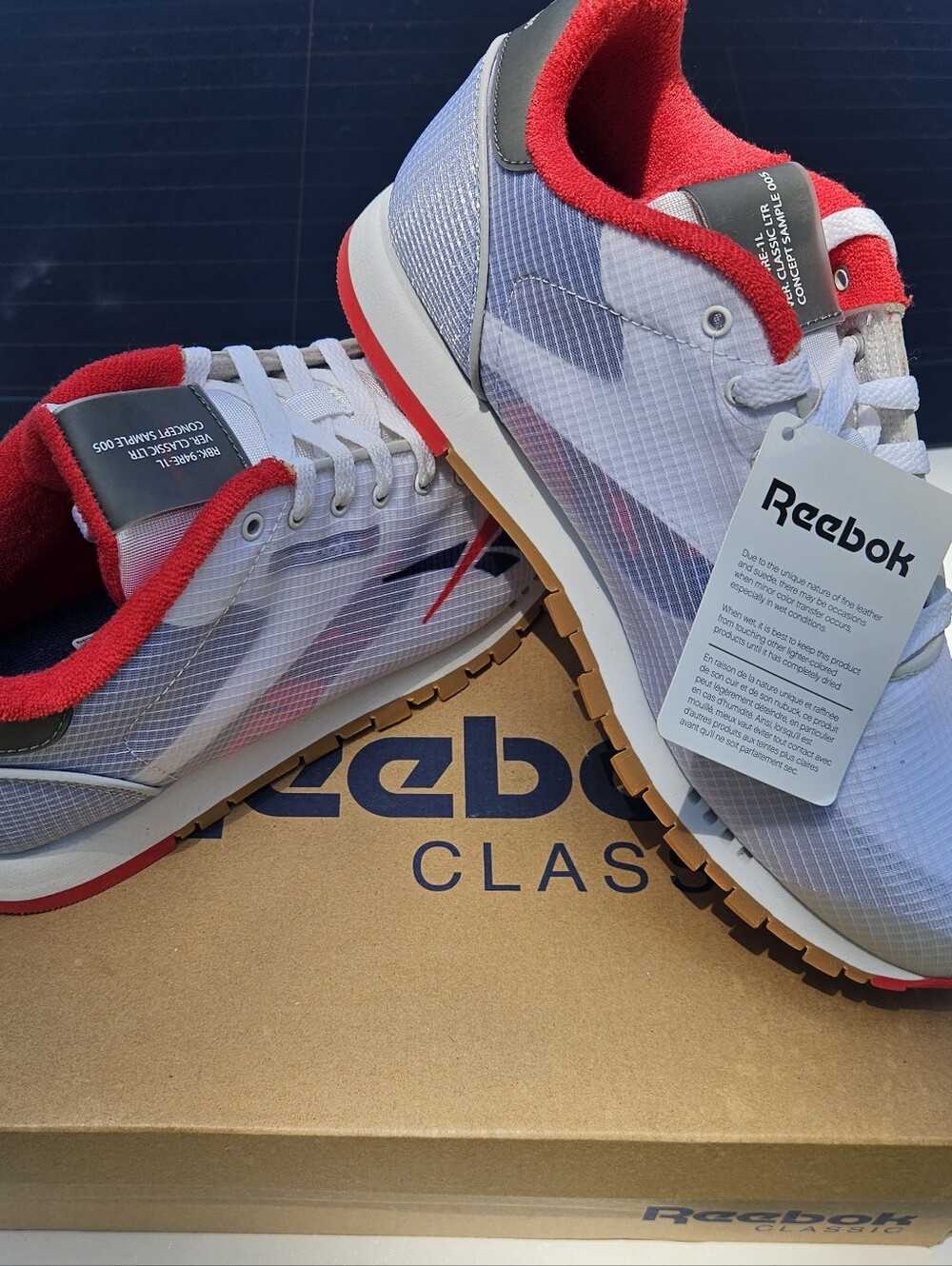 Reebok Classic Leather ATI Concept Sample 005 Shoes White Red Men 7